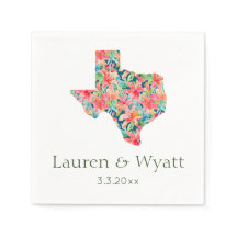 Tropical Texas Wedding Gepersonaliseerde namen & d