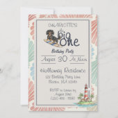 Tropical The Big One Surf Teckel Verjaardag Kaart (Voorkant)