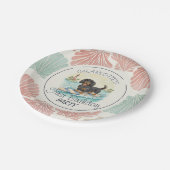 Tropical The Big One Surf Teckel Verjaardag Papieren Bordje (Gekanteld)