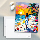Tropical Themed Keeping in Touch Briefkaart