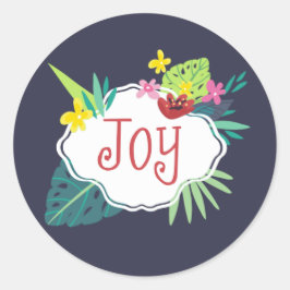 Tropical Tidings Sticker Label