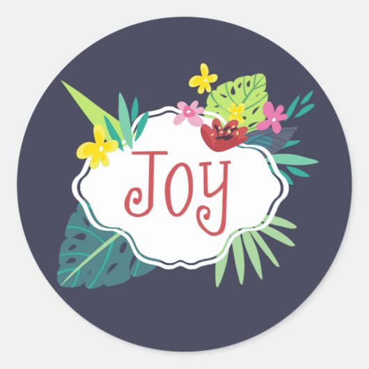 Tropical Tidings Sticker Label (Voorkant)