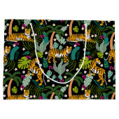 Tropical Tiger Black Botanical Oerwoud Safari Cats Groot Cadeauzakje (Achterkant)
