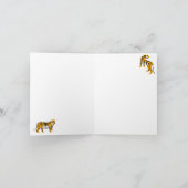 Tropical Tiger Black Botanical Oerwoud Safari Cats Kaart (Binnen)