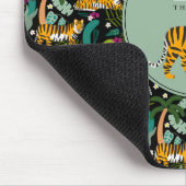 Tropical Tiger Black Botanical Oerwoud Safari Naam Muismat (Hoek)