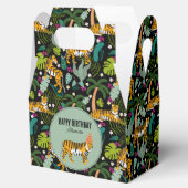 Tropical Tiger Botanical Jungle Safari Birthday Bedankdoosjes (Geopend)