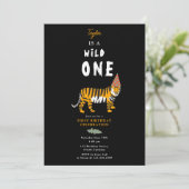 Tropical Tiger Oerwoud Safari Kinder eerste verjaa Kaart (Staand voorkant)