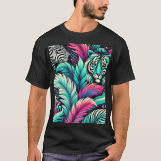 Tropical Tiger T-Shirt – Levendig Oerwoud Design