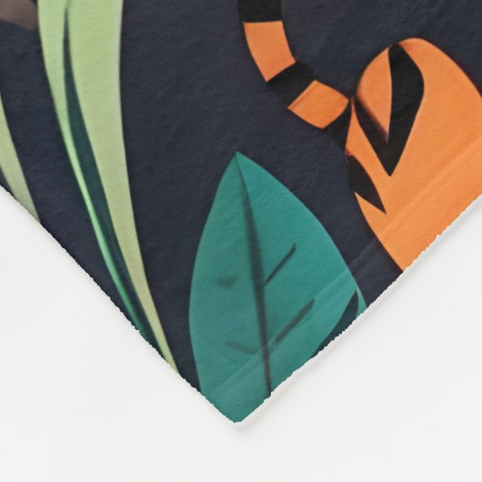 Tropical Tiger Trio Fleece Deken (Hoek)