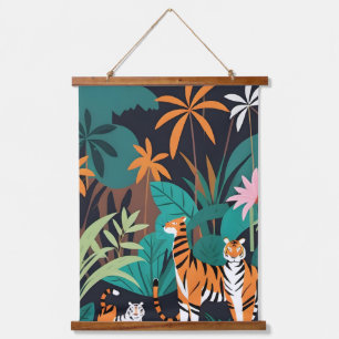 Tropical Tiger Trio Hangend Wandkleed