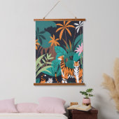 Tropical Tiger Trio Hangend Wandkleed (Slaapkamer)