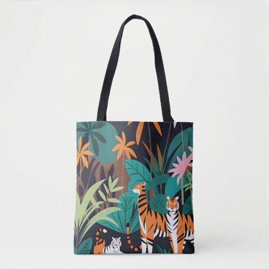 Tropical Tiger Trio Tote Bag (Voorkant)
