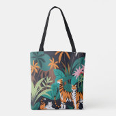 Tropical Tiger Trio Tote Bag (Achterkant)