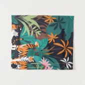 Tropical Tiger Trio Wandkleed (Voorkant (horizontaal))