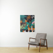 Tropical Tiger Trio Wandkleed (In situ)