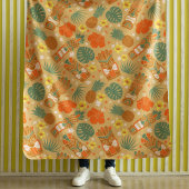 Tropical Tiki Hawaiian Gold Sherpa Deken