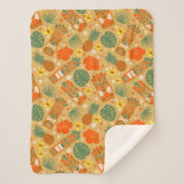 Tropical Tiki Hawaiian Gold Sherpa Deken (Voorkant)