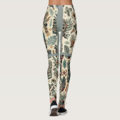  Tropical Tiki Masks en Birds Grey Green Leggings (Achterkant)