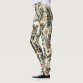  Tropical Tiki Masks en Birds Grey Green Leggings (Links)