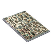  Tropical Tiki Masks en Birds Grey Green Notitieboek (Rechterzijde)