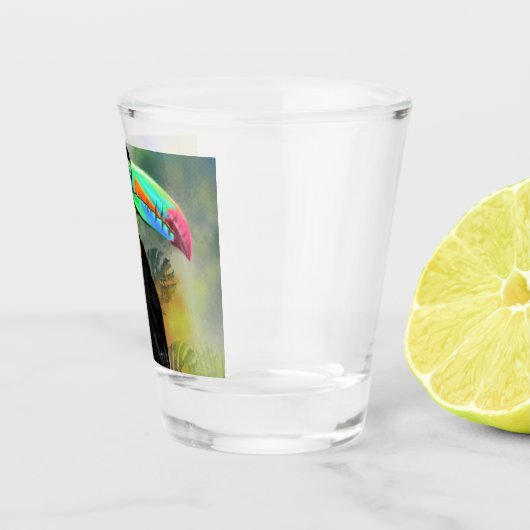 Tropical Toco Toucan Shot Glass Glas (Rechts)