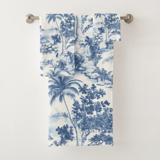 Tropical Toile de Jouy Bad Handdoek (Insitu)