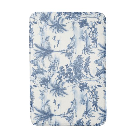 Tropical Toile de Jouy Badmat (Voorkant Verticaal)