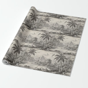 Tropical Toile de Jouy Cadeaupapier