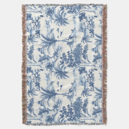 Tropical Toile de Jouy Deken (Voorkant Verticaal)