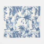 Tropical Toile de Jouy Fleece Deken (Voorkant (Horizontaal))