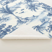 Tropical Toile de Jouy Sherpa Deken (3/4)