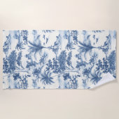 Tropical Toile de Jouy Strandlaken (Voorkant)