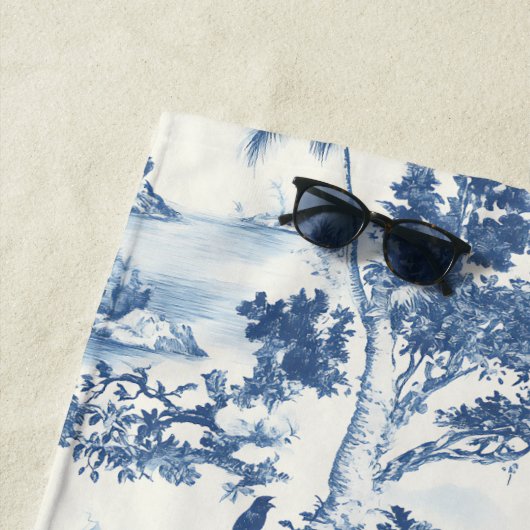 Tropical Toile de Jouy Strandlaken (In situ)