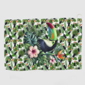 Tropical Toucan Birds. Golfhanddoek (Horizontaal)