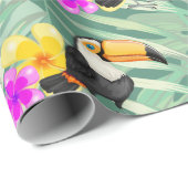 Tropical Toucan Design Wrapping Paper Roll Cadeaupapier (Rol Hoek)