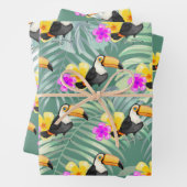 Tropical Toucan Design Wrapping Paper Sets (In situ)