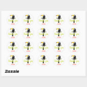 Tropical Toucan gepersonaliseerd dank u Ronde Sticker (Vel)