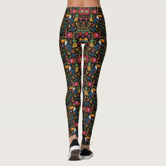 Tropical Toucan Pattern Leggings (Achterkant)