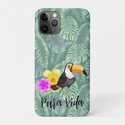 Tropical Toucan Pura Vida Design Smartphone Hoesje (Achterkant)