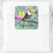 Tropical Toucan Pura Vida Design Sticker (Tas)