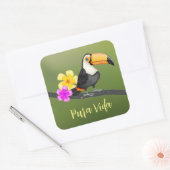 Tropical Toucan Pura Vida Design Sticker (Envelop)