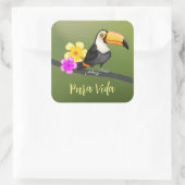Tropical Toucan Pura Vida Design Sticker (Tas)