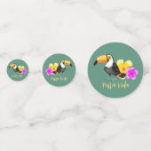 Tropical Toucan Pura Vida Design Table Confetti (Voorkanten)