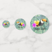 Tropical Toucan Pura Vida Design Table Confetti (Achterkanten)