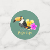 Tropical Toucan Pura Vida Design Table Confetti (Kleine voorkant)