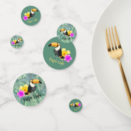Tropical Toucan Pura Vida Design Table Confetti