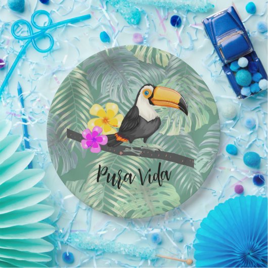 Tropical Toucan Pura Vida papier Bord (Feest)