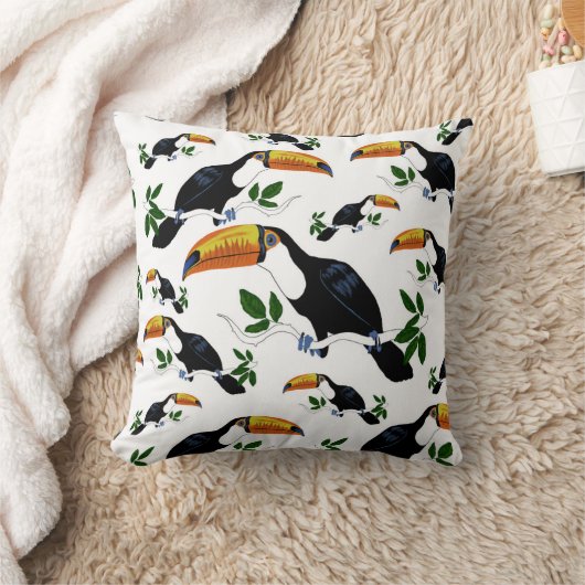Tropical Toucans Pattern Sierkussen (Deken)