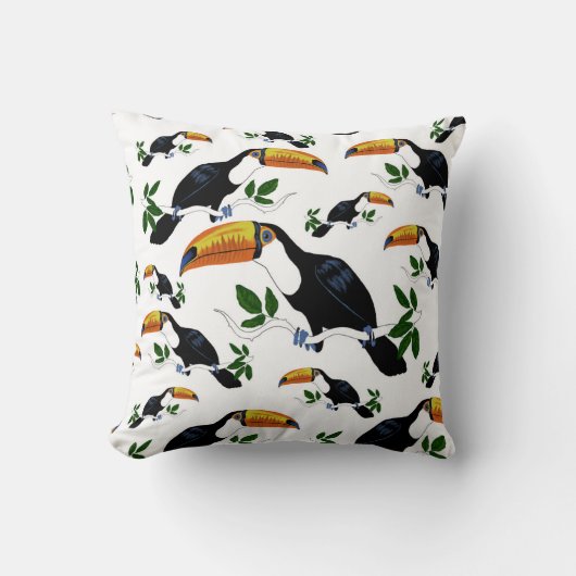 Tropical Toucans Pattern Sierkussen (Voorkant)