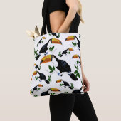 Tropical Toucans Pattern - Speels Oerwoud Ontwerp Tote Bag (Dichtbij)
